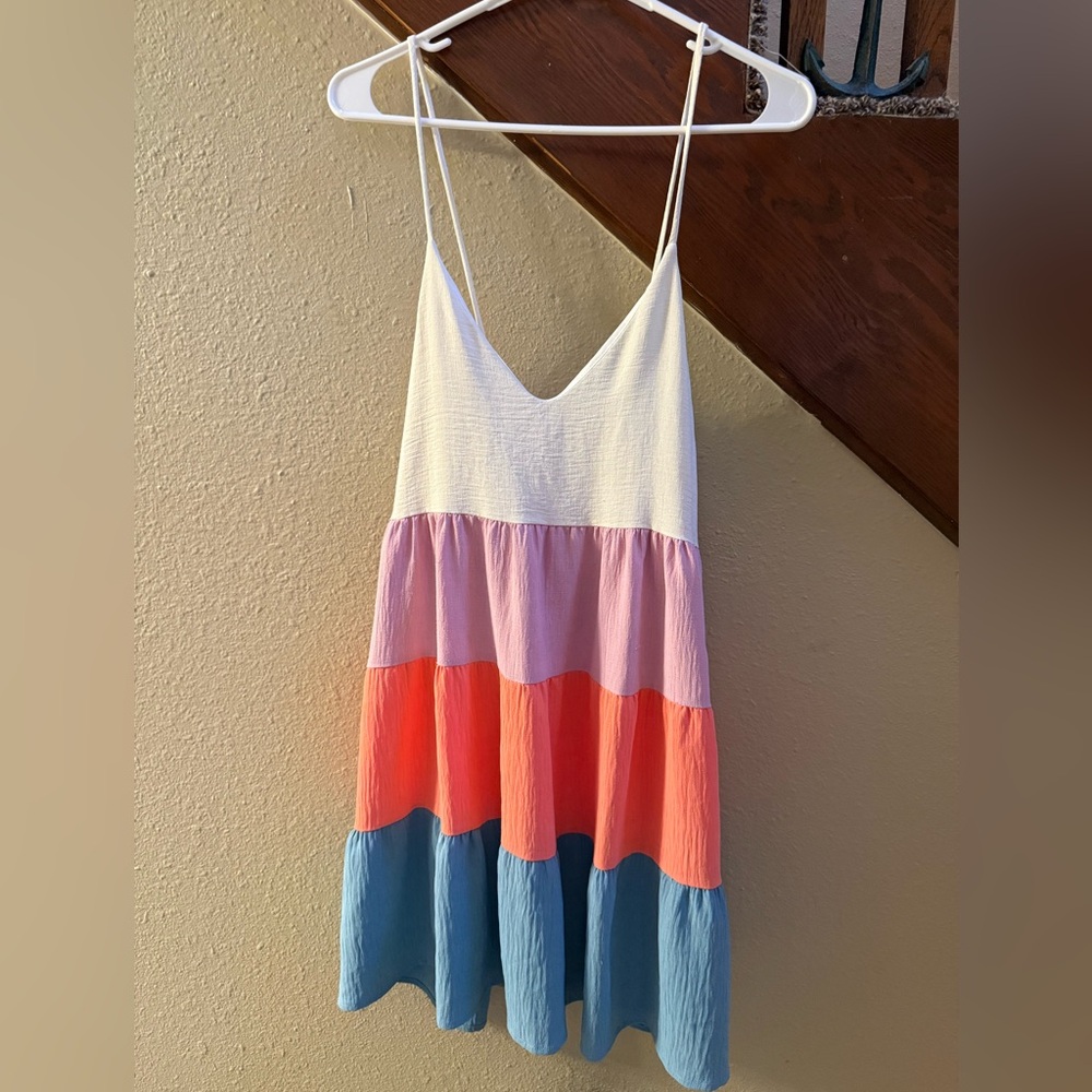 Sold!             Colorful Striped Women's Tank Dress